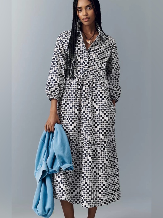 Anthropologie Dresses & Skirts - Anthropologie Bettina Tiered Shirt Dress by Maeve